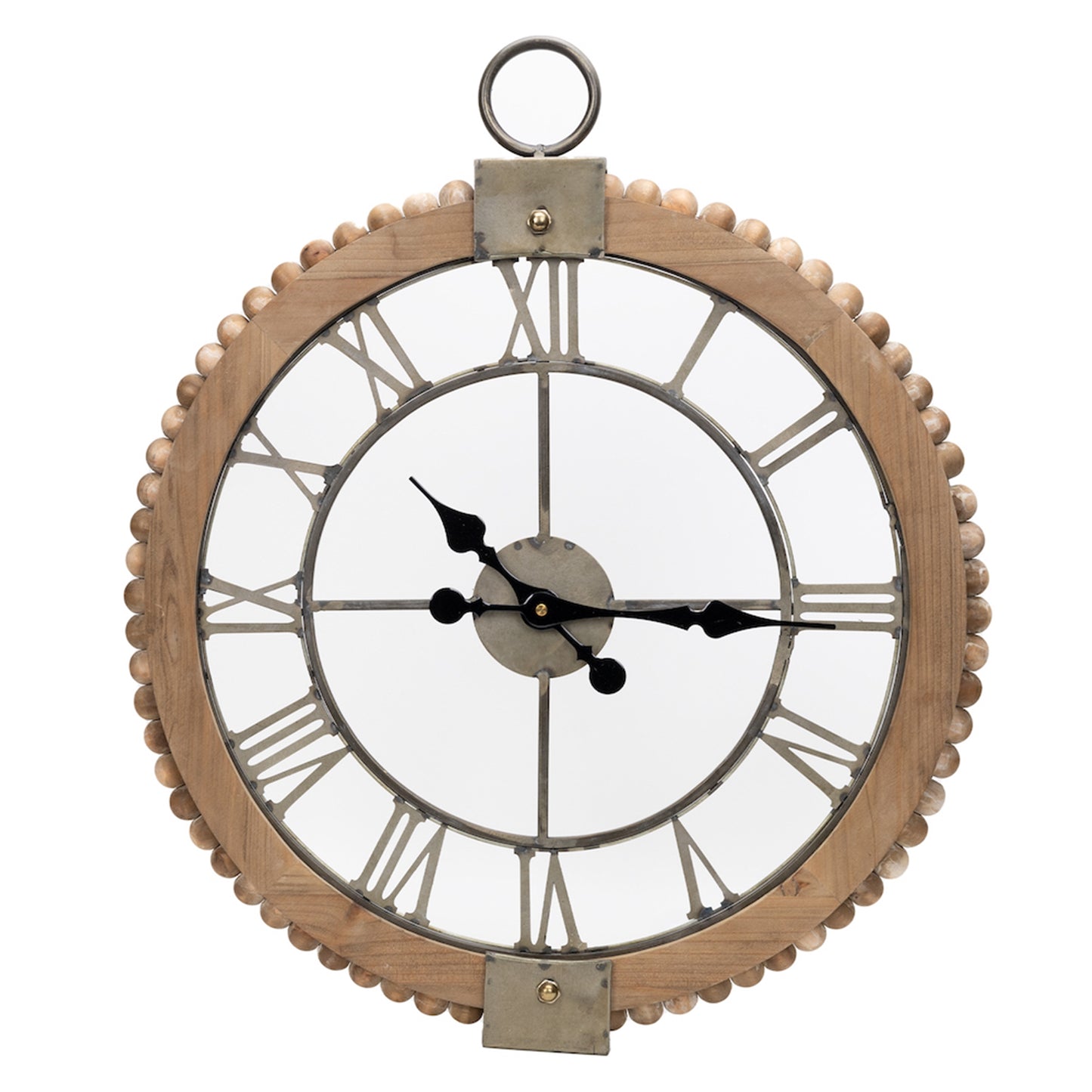 Beaded Wood Wall Clock