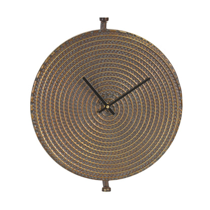 Bronze Wall Clock With Suspended Stand