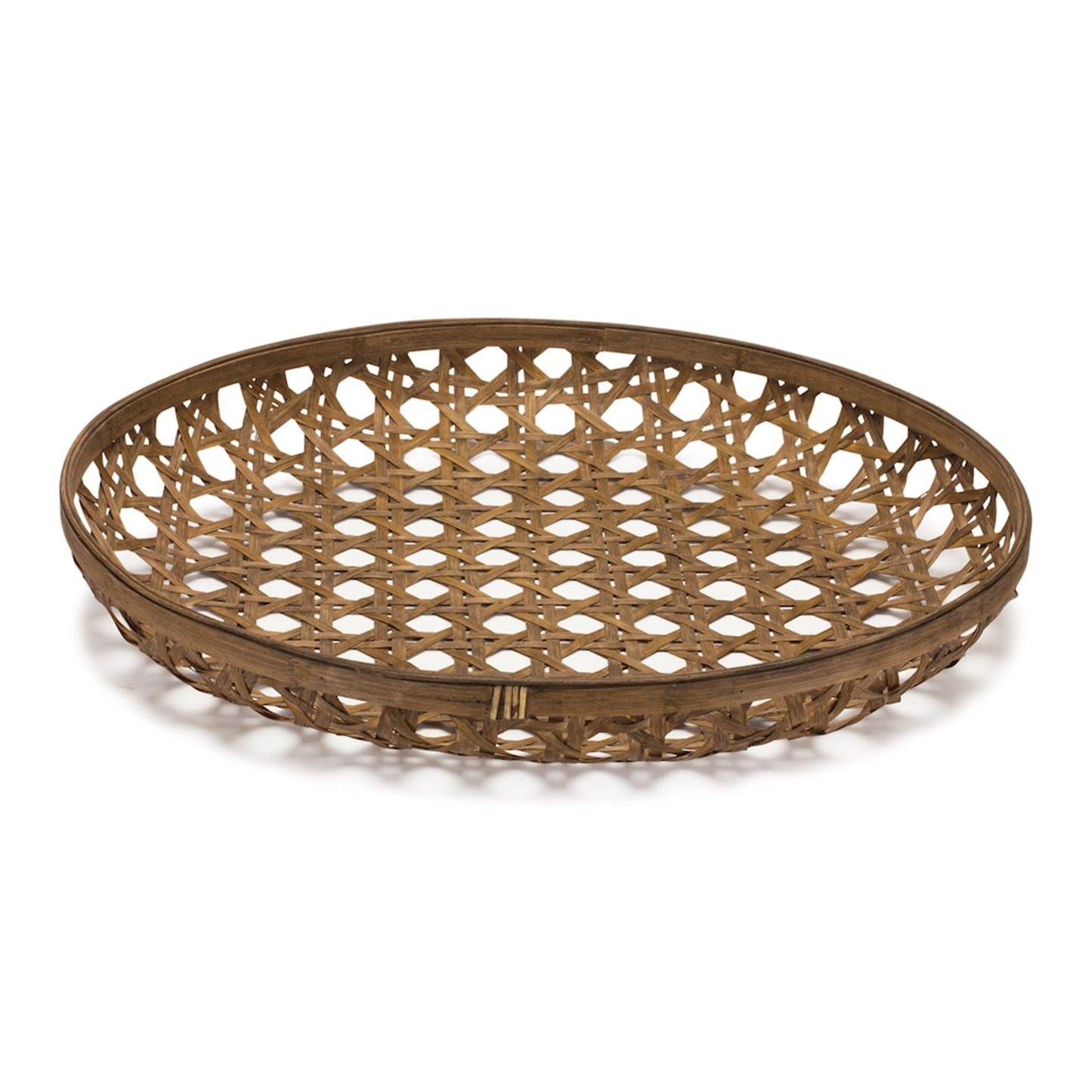 Large Decorative Bamboo Tray 26"