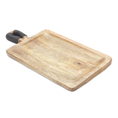 Mango Wood Cutting Board Style Tray Set Of 2