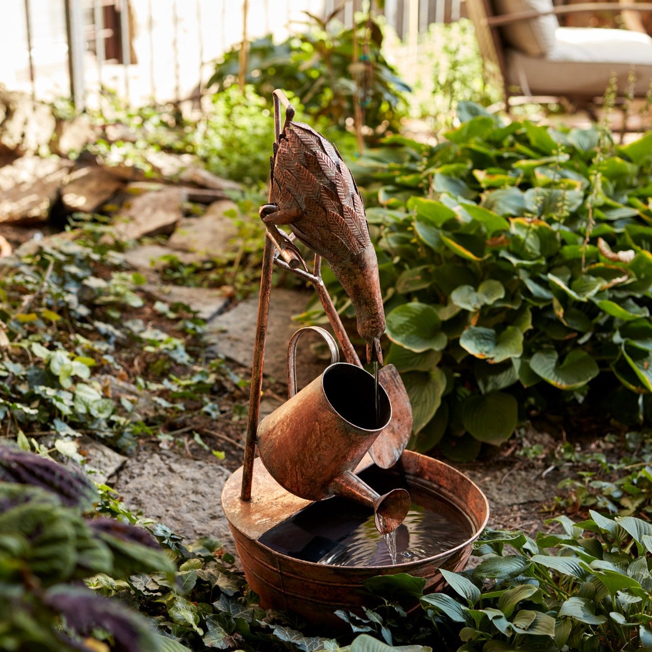 Iron Fountain With Duck