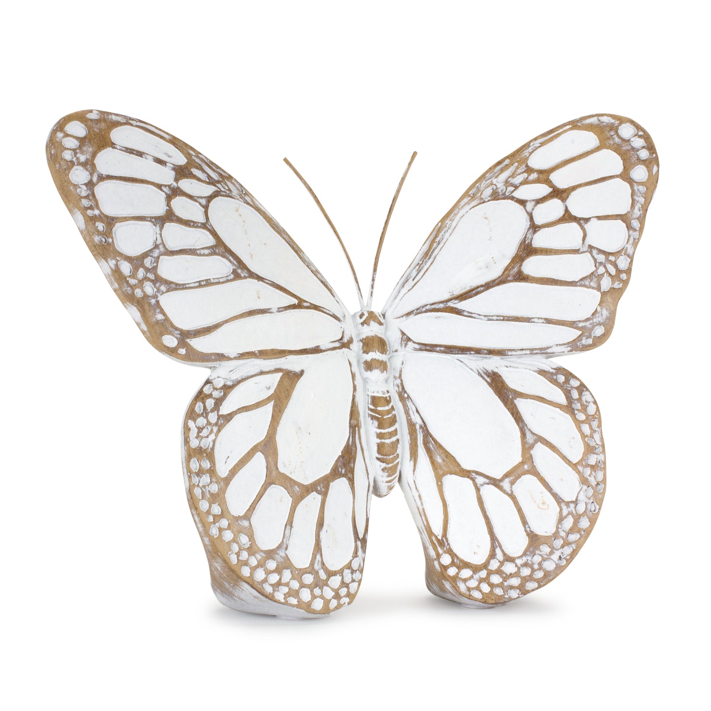 White-Washed Butterfly Figurines