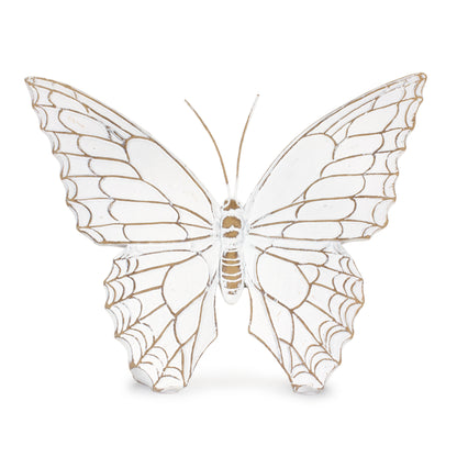 White-Washed Butterfly Figurines