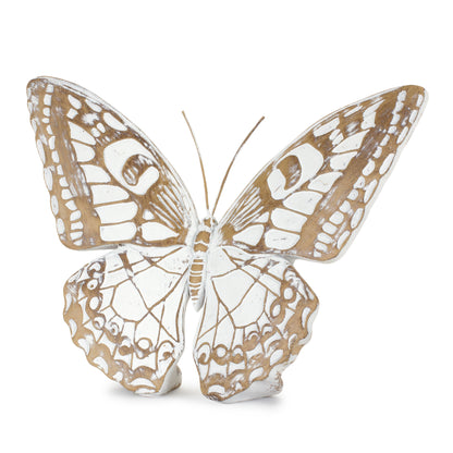 White-Washed Butterfly Figurines