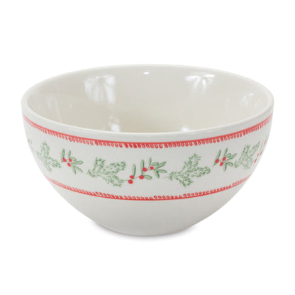 Stoneware Mistletoe Bowl Set of 3