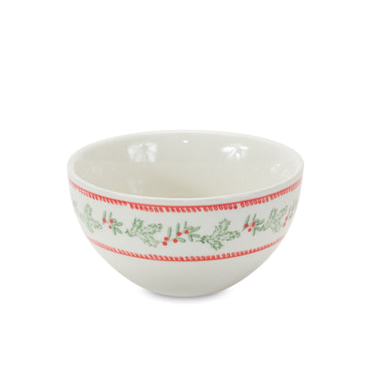 Stoneware Mistletoe Bowl Set of 3