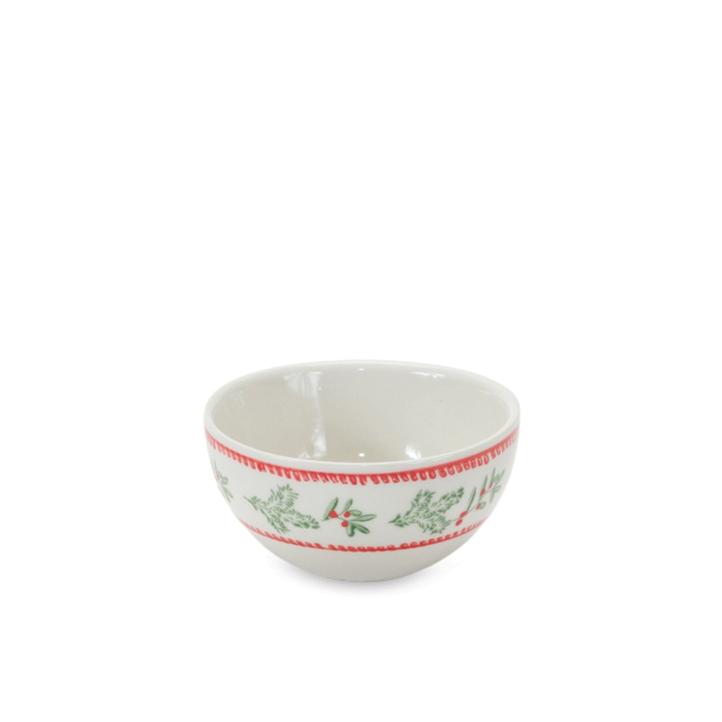 Stoneware Mistletoe Bowl Set of 3