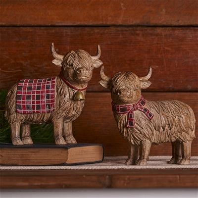 Highland Cow Set of 2, 7.75"H