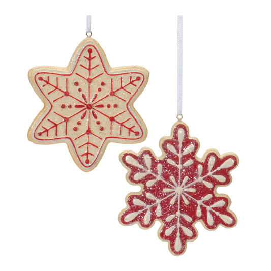 Gingerbread Snowflake Ornament Set Of 12