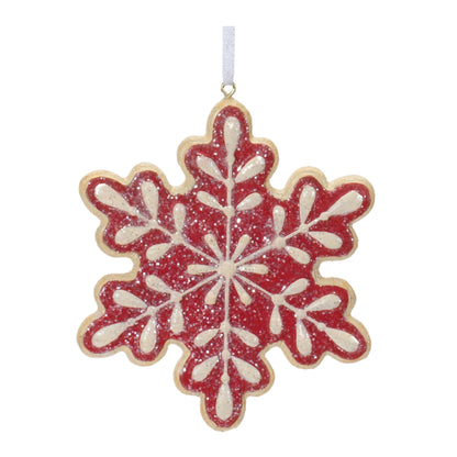 Gingerbread Snowflake Ornament Set Of 12