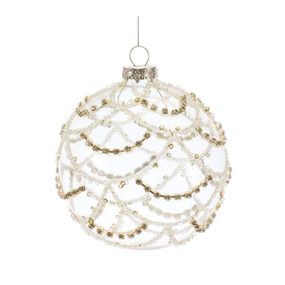 Jeweled Glass Ball Ornament Set of 6