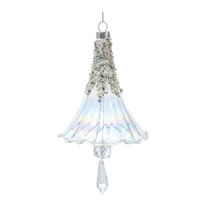 Iridescent Glass Bell Ornament Set of 6