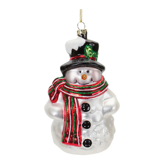 Glass Snowman Ornament Set Of 6