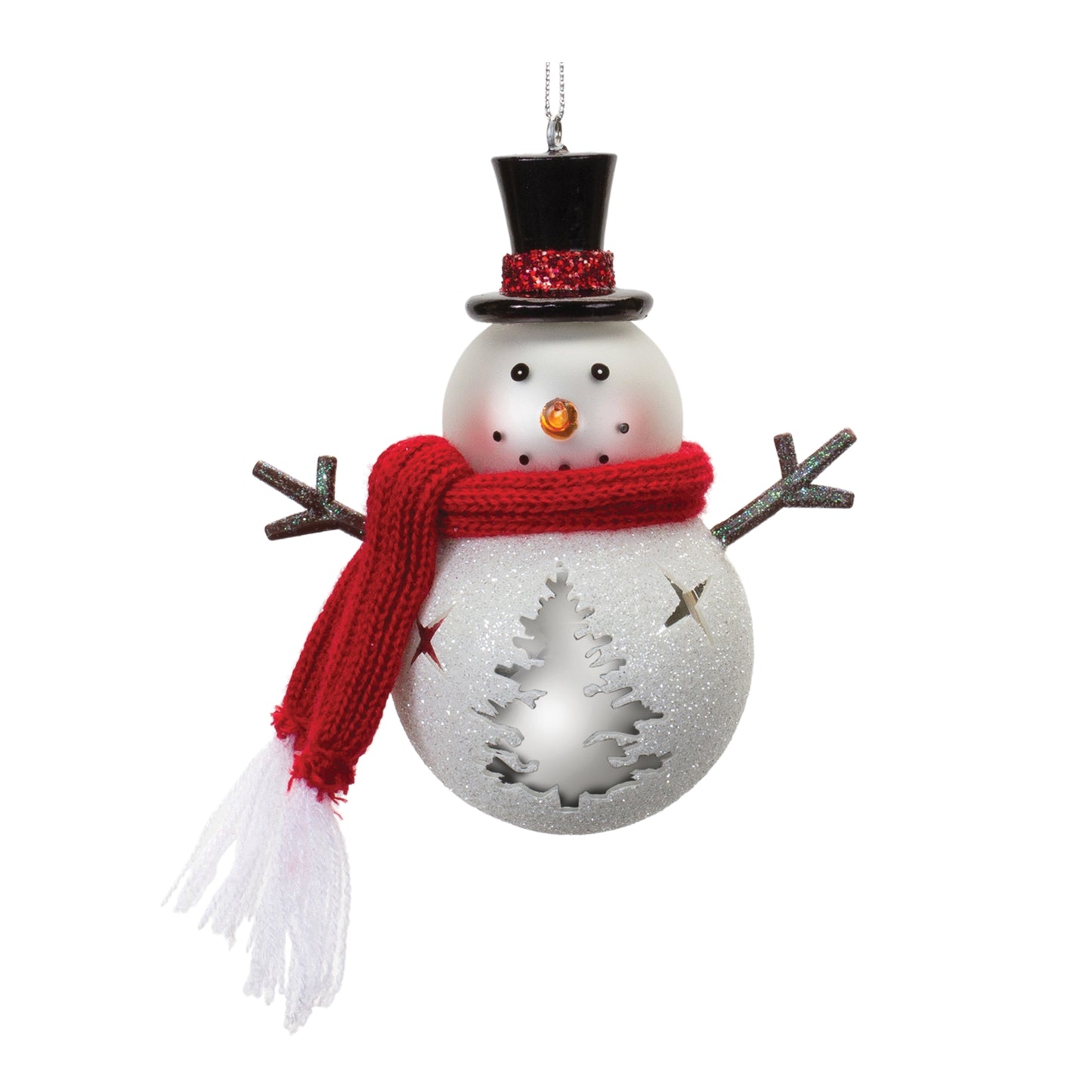 Glass Snowmen Ornament Set Of 6