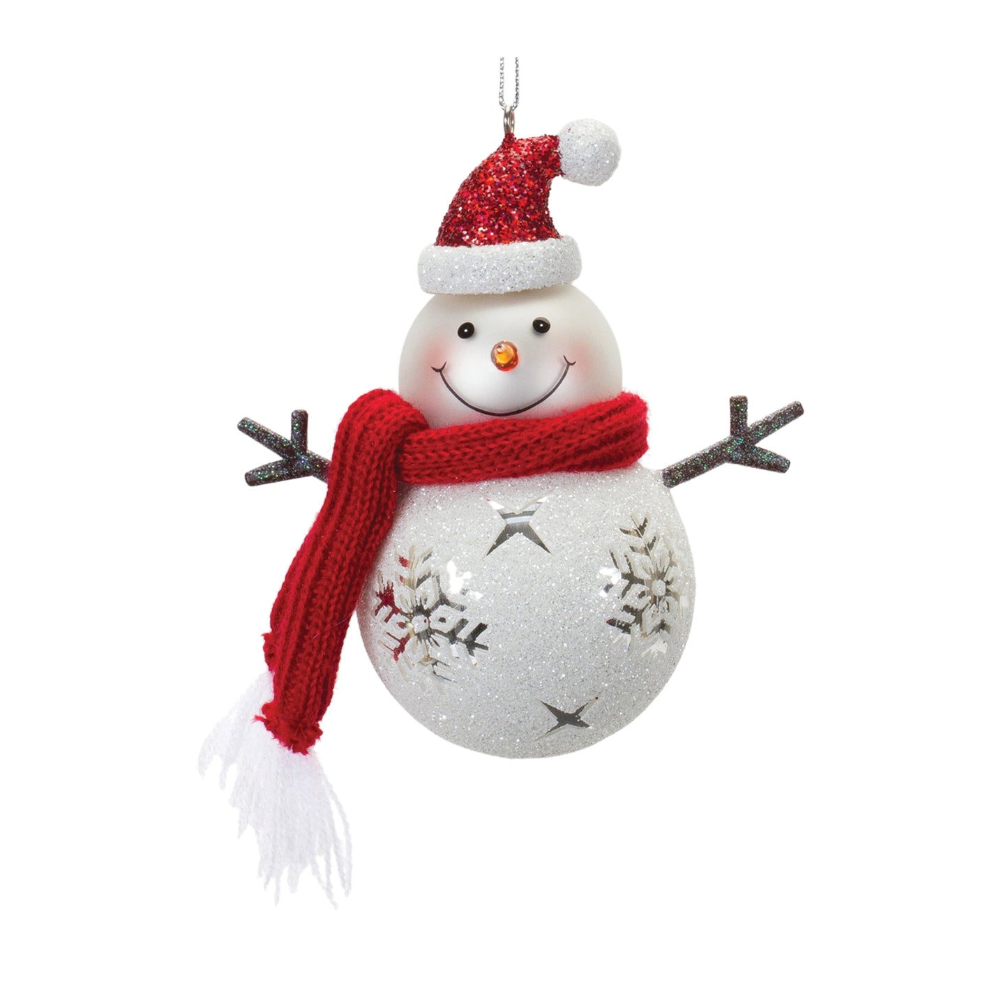 Glass Snowmen Ornament Set Of 6