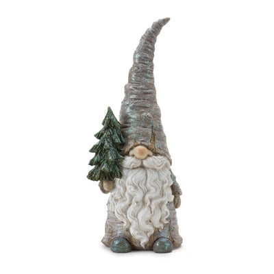 Gnome w/Tree (Set of 2) 13.5"H Resin