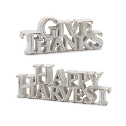 Happy Harvest and Give Thanks Signs
