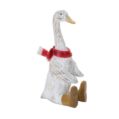 Christmas Goose Figurines Set Of 2