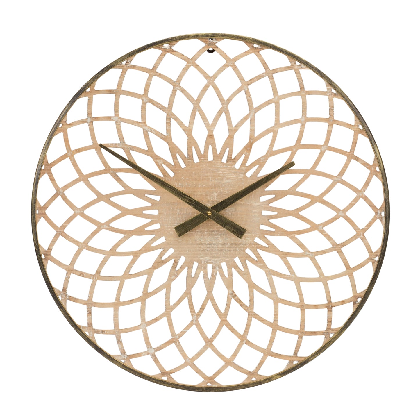 Geometric Wood Wall Clock