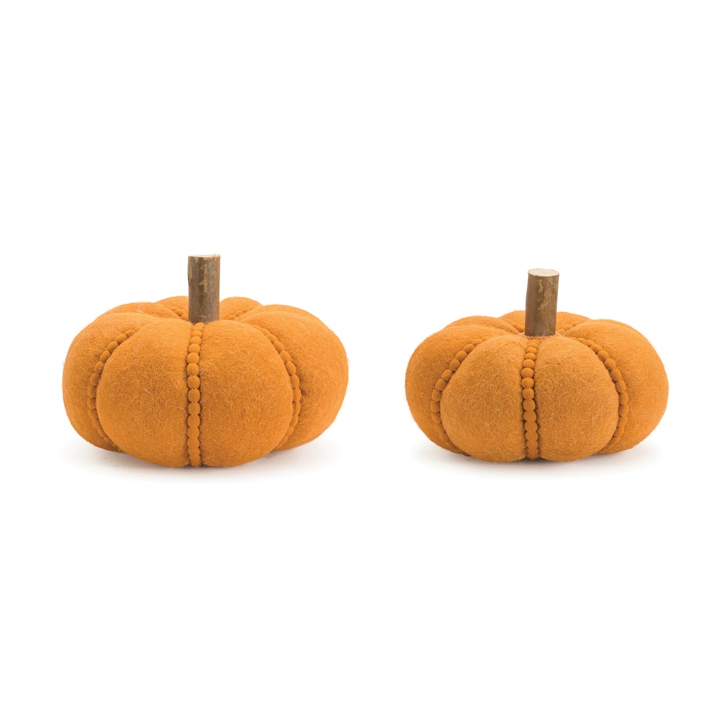 Felt Wool Pumpkins Set Of 2