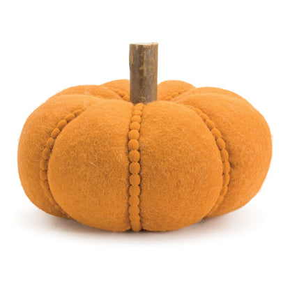 Felt Wool Pumpkins Set Of 2