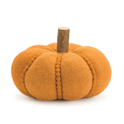 Felt Wool Pumpkins Set Of 2