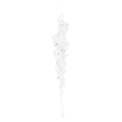 Glittered Icicle Drop Ornament Set of 24