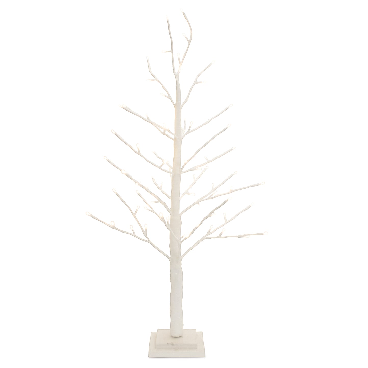 White Glittered LED Twig Tree 36"H