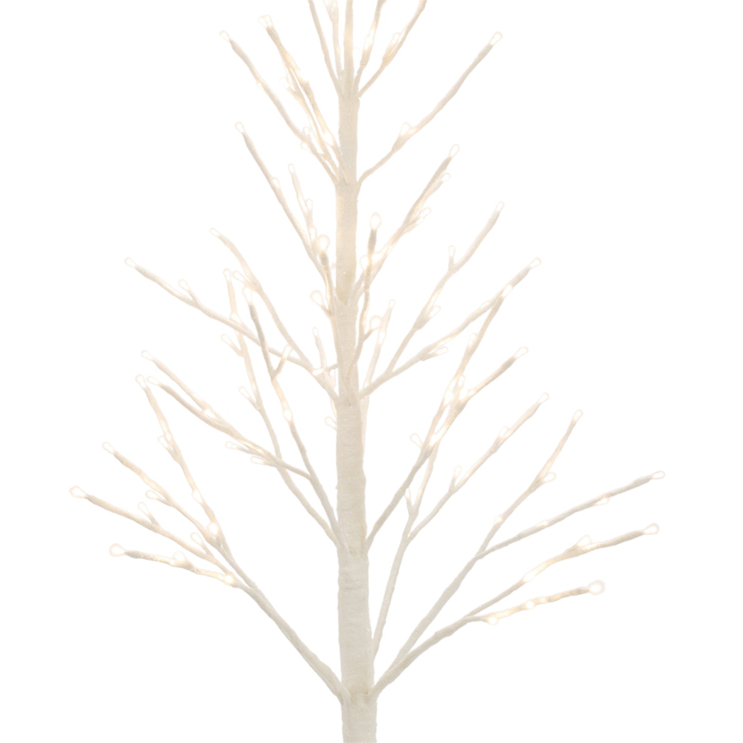 White Glittered LED Twig Tree 48"H