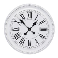 Round Beaded Wood Wall Clock 23"D