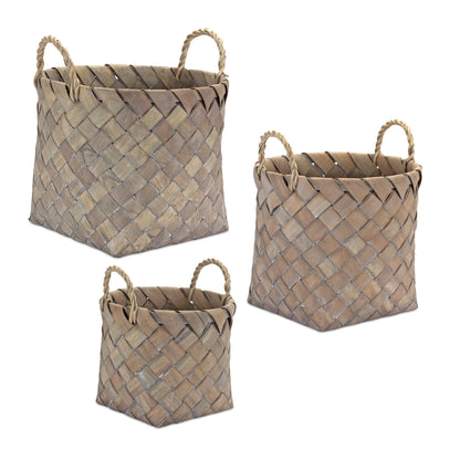 Wicker Baskets Set Of 3