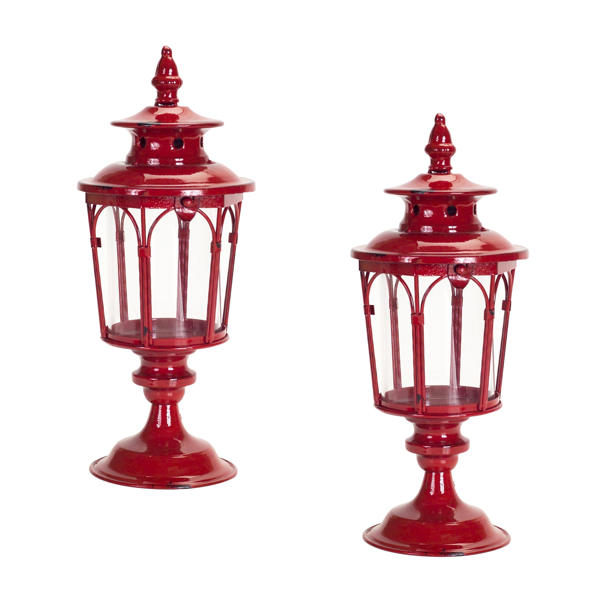 Rory Small Red Metal Lantern