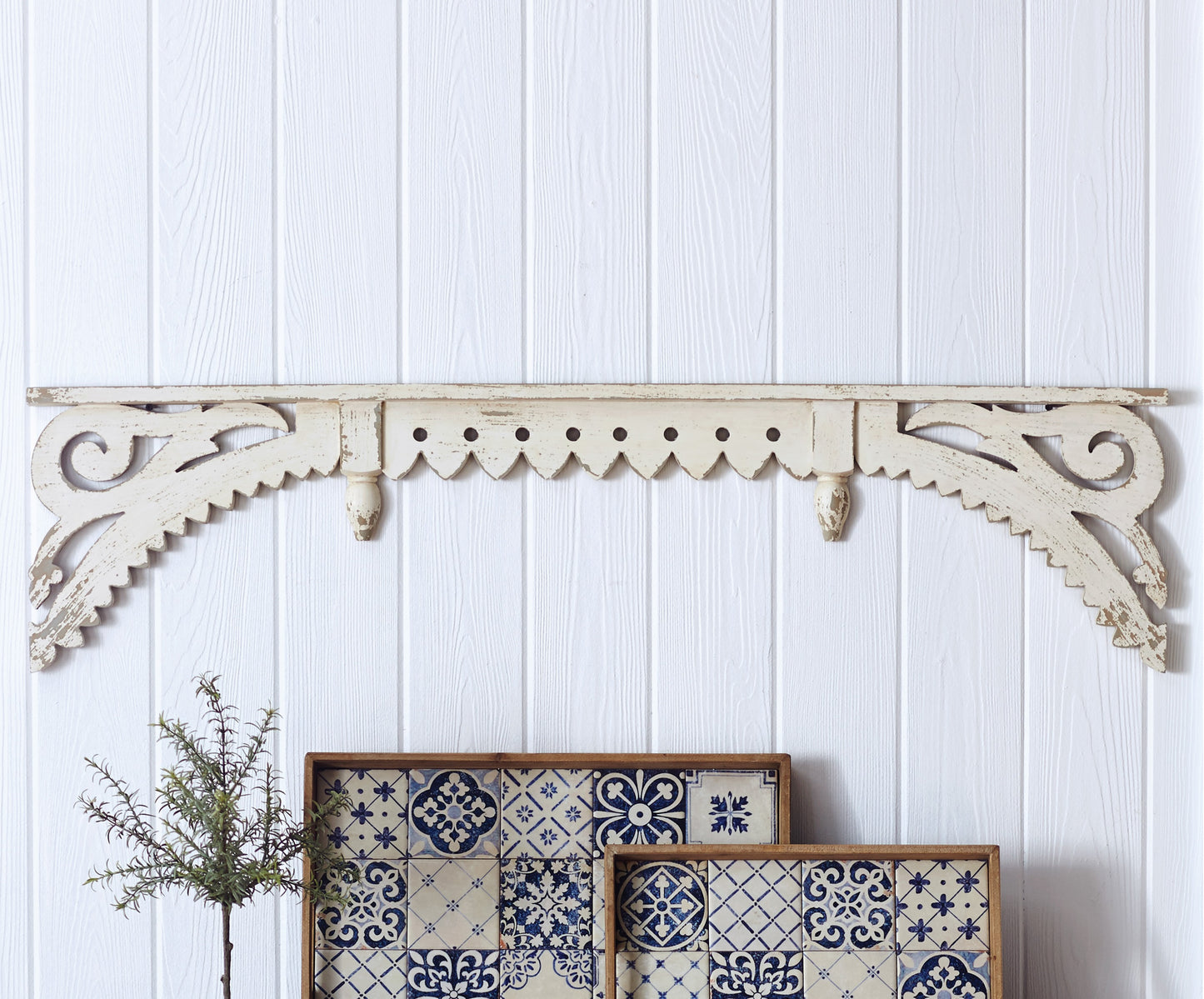 Decorative Carved Wood Wall Accent