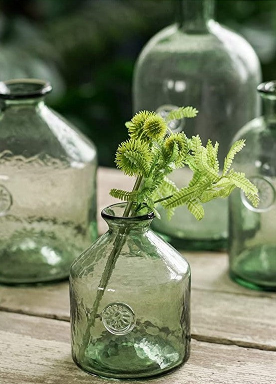 Green Glass Bottle Vases (4 Sizes)
