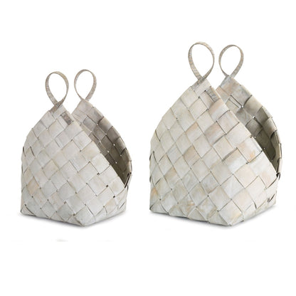 Stylish Weaved Baskets Set Of 4 (Two Colors)