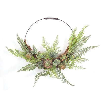 Fern and Succulent Wall Decor