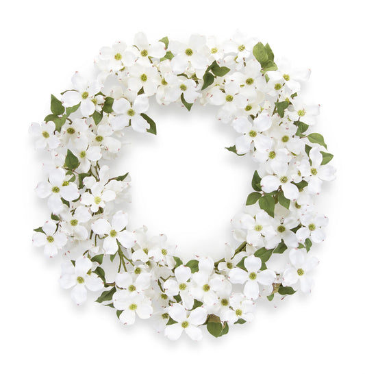 White Dogwood Wreath 24.5"