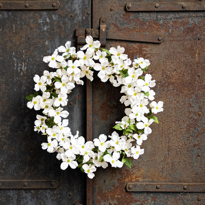 White Dogwood Wreath 24.5"