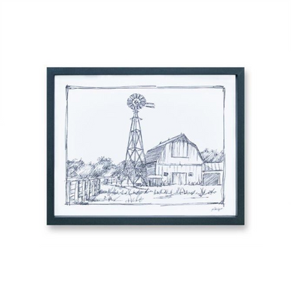 Framed Barn Prints Set Of 2