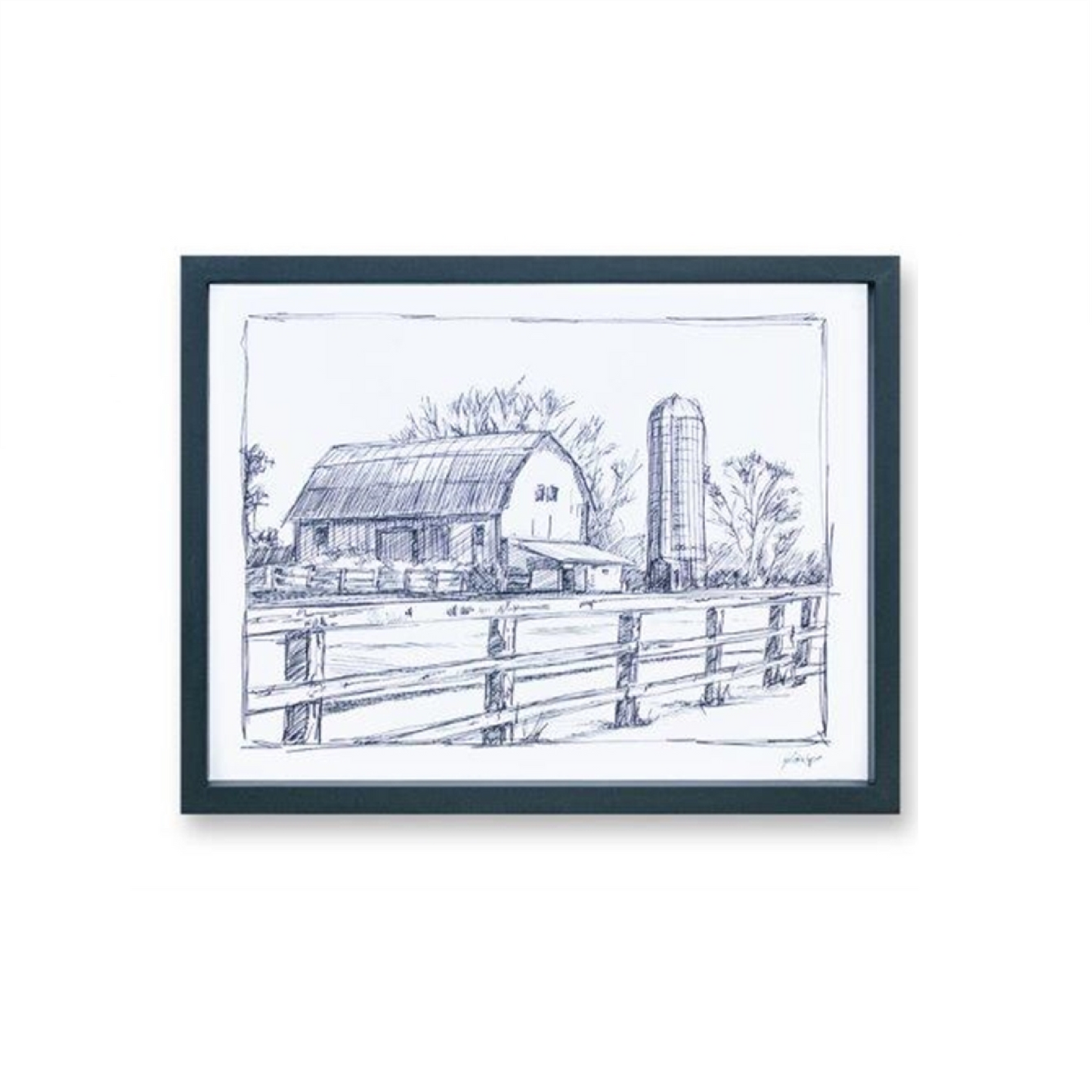 Framed Barn Prints Set Of 2