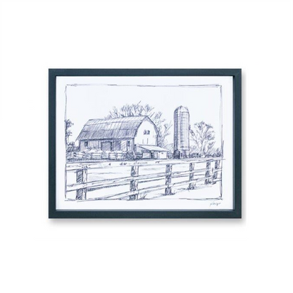 Framed Barn Prints Set Of 2