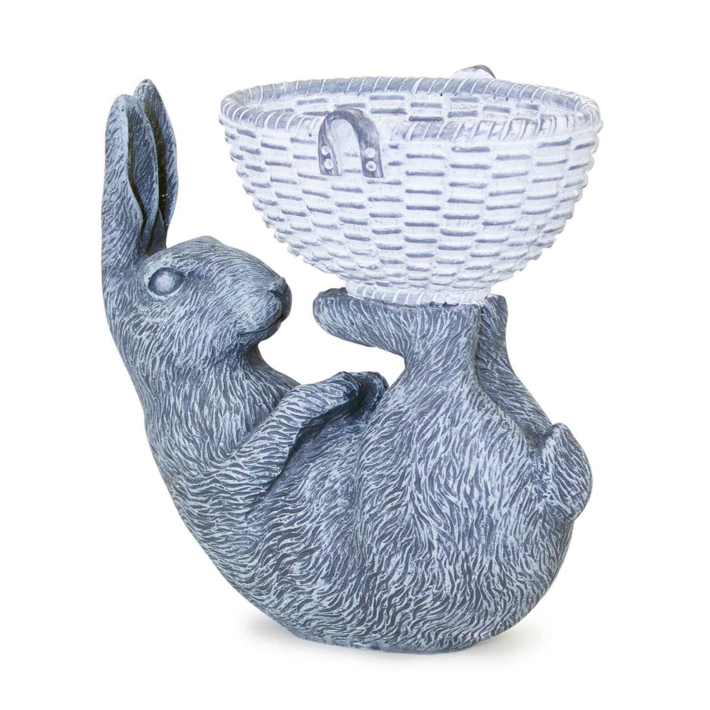 Rabbit With Basket Figurine