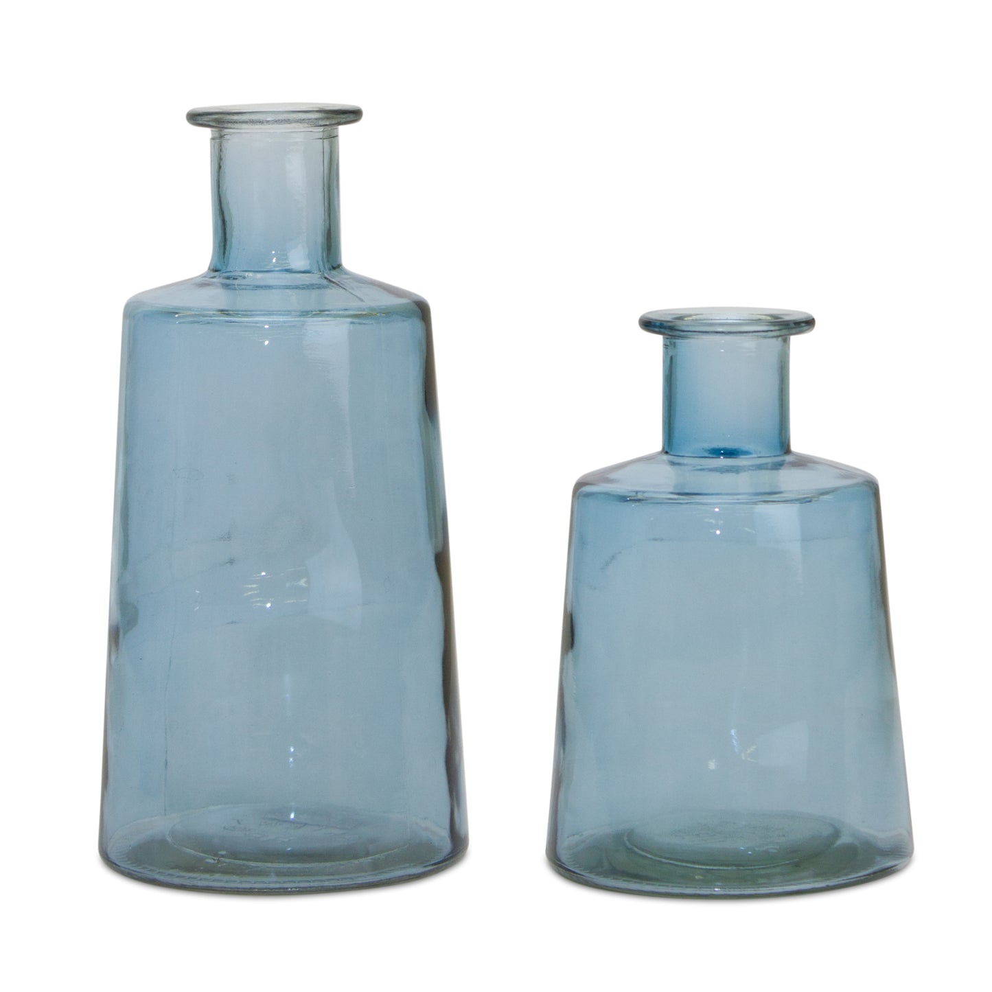 Blue Bottle Vases Set Of 2