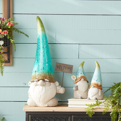 Garden Gnome With Welcome Sign