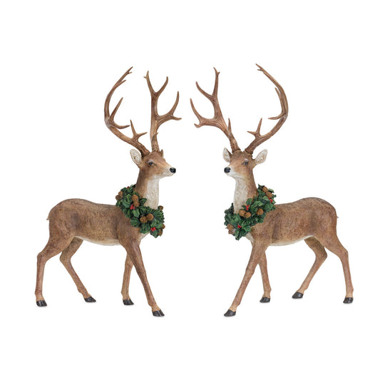 Deer With Wreath  Figures Set 2
