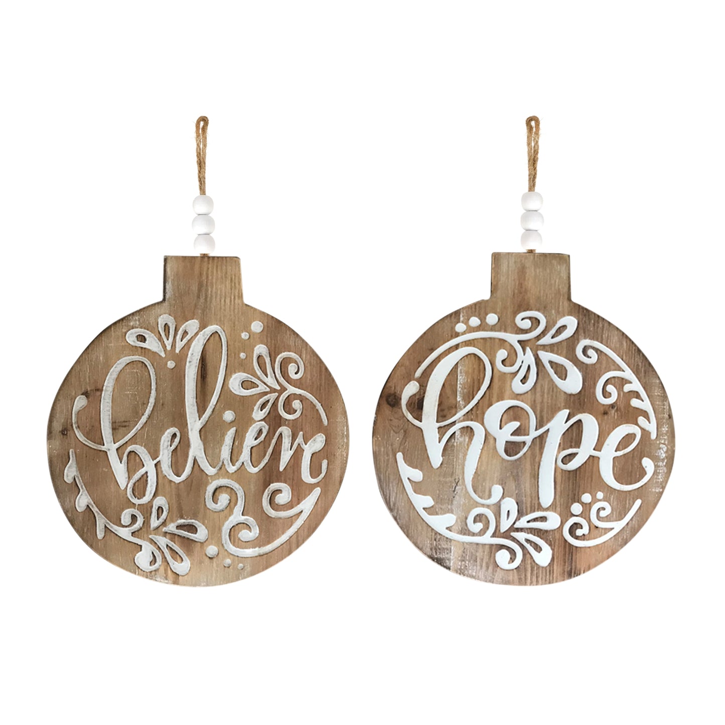 Wooden Ornament Set Of 6