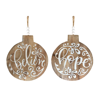 Wooden Ornament Set Of 6