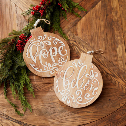 Wooden Ornament Set Of 6