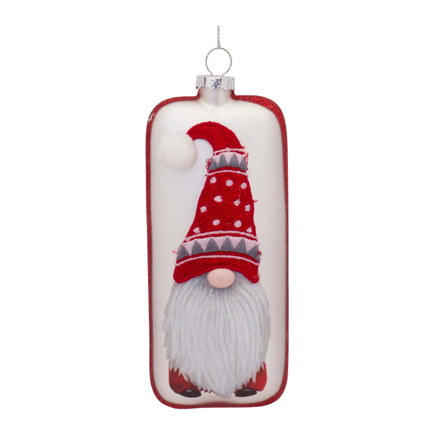 Red And White Gnome Ornament Set Of 12