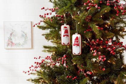 Red And White Gnome Ornament Set Of 12